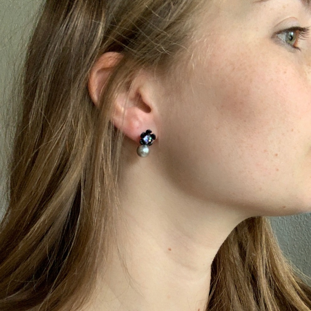 Kate Spade flower and pearl earrings